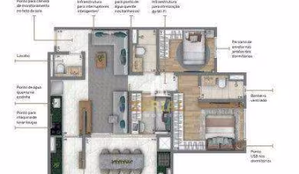 Apartamento com 3 dormitórios à venda, 84 m² por R$ 1.042.222,00 - Mooca - São Paulo/SP