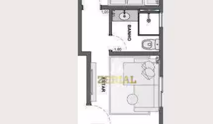 Apartamento com 1 dormitório à venda, 37 m² por R$ 329.000,00 - Nova Gerti - São Caetano do Sul/SP