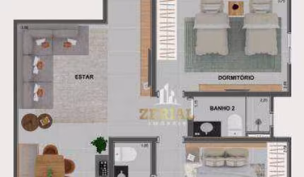Apartamento com 2 dormitórios à venda, 67 m² por R$ 502.000,00 - Nova Gerti - São Caetano do Sul/SP
