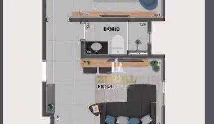 Apartamento com 1 dormitório à venda, 41 m² por R$ 368.000,00 - Nova Gerti - São Caetano do Sul/SP