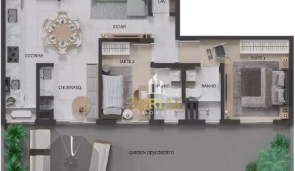 Apartamento Garden com 2 dormitórios à venda, 65 m² por R$ 1.094.700,00 - Barcelona - São Caetano do Sul/SP
