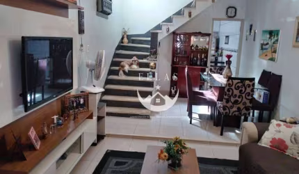 Sobrado com 3 dormitórios à venda, 124 m² por R$ 424.000,00 - Vila Cascatinha - São Vicente/SP