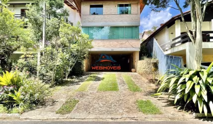 Casa de alto padrão para locação em condomínio na Chácara Ondas Verdes, Cotia-SP: 4 quartos, 2 suítes, 3 salas, 3 banheiros, 4 vagas de garagem, 350m².