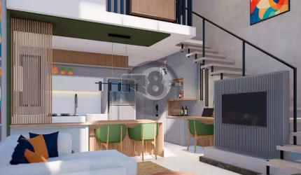 Loft 1 suíte, 1 vaga de garagem, 76m²!