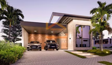 Casa de luxo em condomínio no Jardim Vitória, Nova Odessa-SP: 3 quartos, 3 suítes, 2 salas, 4 banheiros, 4 vagas, 213,48m².