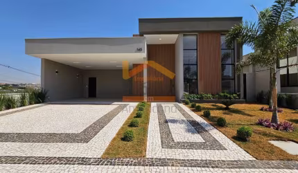 Residência de Luxo em Condomínio: 3 quartos, 3 suítes, 2 salas, 4 banheiros, 4 vagas de garagem, 250m² - Americana-SP, Bairro Chácara Letônia.