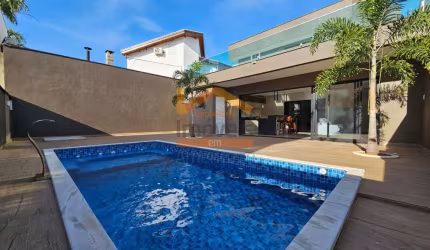 Casa de alto padrão para locação em condomínio fechado no Jardim Imperador, Americana-SP - 3 quartos, 3 suítes, 4 banheiros, 4 vagas de garagem, 292,00 m².