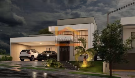 Luxuosa casa em condomínio à venda em Santa Bárbara D'oeste-SP: 3 quartos, 3 suítes, 3 salas, 4 banheiros, 4 vagas, 210m².
