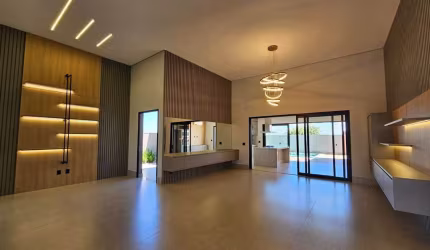 Casa de alto padrão em condomínio: 3 quartos, 3 suítes, 2 salas, 2 banheiros, 2 vagas na Fazenda Santa Lúcia, Americana-SP - 240m².