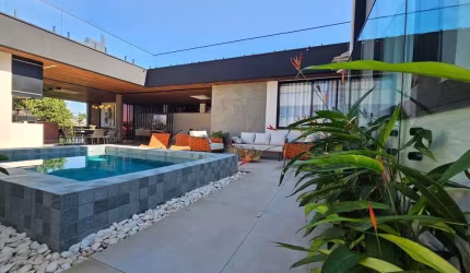 Casa de alto padrão em condomínio: 3 quartos, 2 suítes, 4 banheiros, 4 vagas - Santa Bárbara D'oeste, Loteamento Residencial Mac Knight.