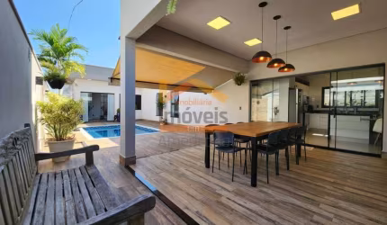 Casa de alto padrão em condomínio - 3 quartos, 3 suítes, 3 salas, 4 banheiros e 4 vagas de garagem - Jardim Firenze, Santa Bárbara D'oeste-SP
