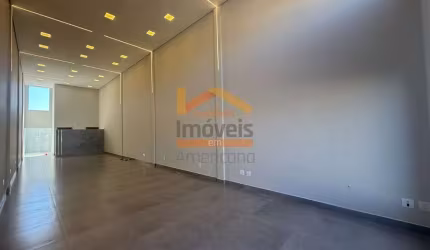 Salão comercial para locação em Americana-SP, bairro Cidade Jardim II. 2 banheiros, 1 vaga de garagem, 100m².