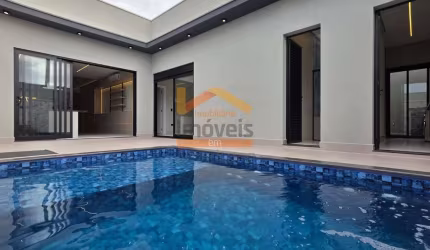 Luxuosa casa em condomínio no Jardim Recanto das Águas, Nova Odessa-SP: 3 quartos, 3 suítes, 2 salas, 4 banheiros, 4 vagas, 212m².