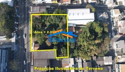Terreno 2.055 m² de área, 40 mts frente Princ. corredor Com. Carapicuíba
