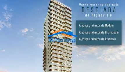 Breve Lançamento 84m² e 107m² na Rua mais Desejada de Alphaville.