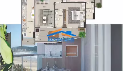 Apto 70m² 2 Dorm Suite 2 vagas Fiinanc Direto Varanda Gourmet -Praia Grande