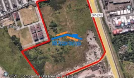 Ótimo Terreno Plano 93.000m² Zoneamento ZDM2 Fachada p/ Rodovia Guaruja/SP