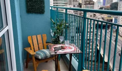 Apartamento 33m² 1 Dorm Sala Banheiro Varanda Mobiliado - Bela Vista/SP