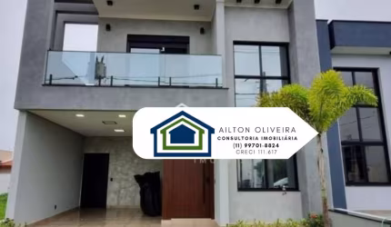 Lindo Sobrado de  228m² à venda no excelente  Condomínio   Fechado Reserva Ipanema-  Sorocaba - SP.