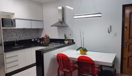 Lindo Apto Padrão com 52m2 á venda, 02 dormitórios, Sala, Cozinha Planejada, 01 Vaga, na Vila Marina  em Santo André - SP