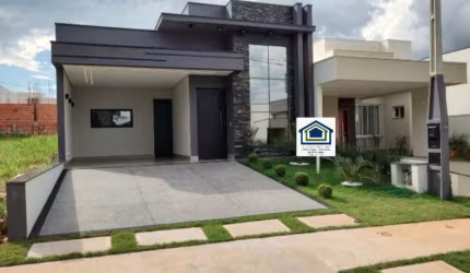 Linda Casa Térrea em Condomínio Fechado, de 134m² de Área Construída, e Terreno de 200m², no Condomínio Gran Reserve em Sorocaba - SP