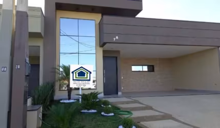 Linda Casa Térrea em Condomínio Fechado, de 199m² de Área Construída, e Terreno de 300m², no Condomínio Gran Reserve em Sorocaba - SP
