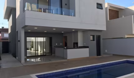 Lindo Sobrado de 280m² de  área Construída e Terreno 372m2 à venda no excelente Condomínio Fechado  Alto de Itaici  em Indaiatuba- SP.