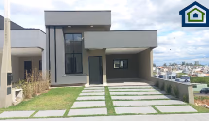 Linda Casa Térrea de 168m² de área Construída e Terreno 200m² à venda no excelente Condomínio Fechado Gran Reserve em Indaiatuba- SP.