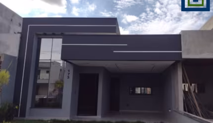 Linda Casa Térrea de 135m² de área Construída e Terreno 200m² à venda no excelente Condomínio Fechado Gran Reserve em Indaiatuba- SP.