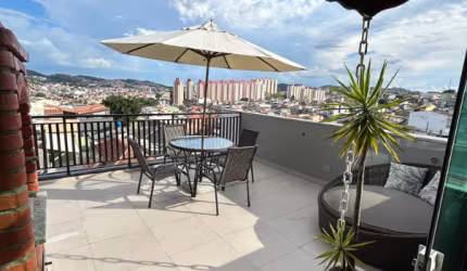 Linda Cobertura á venda de 80m² com 02 Dormitórios, no Bairro Vila Linda - Santo André - SP.