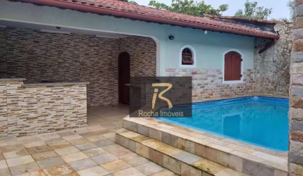 Casa com 3 dormitórios, 150 m² - venda por R$ 750.000,00 ou aluguel por R$ 3.800,00/mês - Estância Balneária Belmira Novaes - Peruíbe/SP