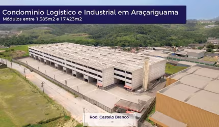 Galpão comercial para locação com 14 vagas de garagem e 1.385m² de área.