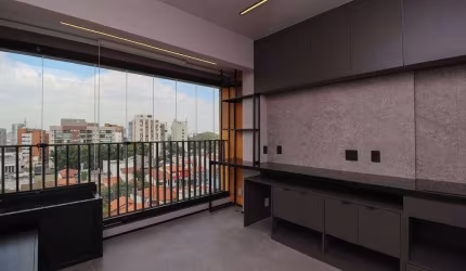 Studio de 23m² para locação, Vila Madalena, São Paulo, SP. com Cozinha planejada, Piso em porcelana