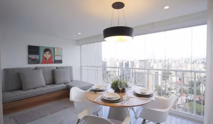 Apartamento MOBILIADO de 56m² com TERRAÇO para locação, Itaim Bibi, São Paulo, SP. com  1 Suíte,  S