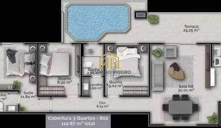 Cobertura com 3 quartos à venda na Rua Capitão Romualdo de Barros, --, Carvoeira, Florianópolis por R$ 1.320.000