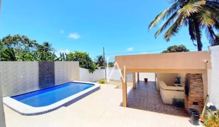 Casa com 4 Quartos e Área de Lazer Completa, 126m², Próximo à Praia - Jacumã, PB