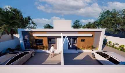 Casa germinada com 2 quartos e área externa, 52m² - Gramame - João Pessoa/PB