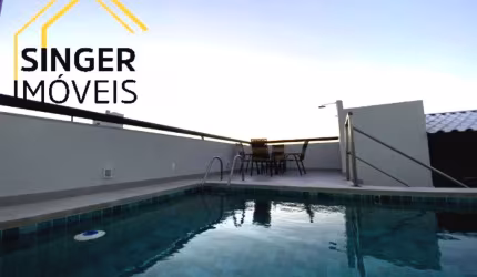 OPORTUNIDADE: Belíssima Cobertura Duplex à Venda, 210m², 3 Suítes, Closet, 3 Vagas, Varanda, Piscina, Churrasqueira, Vista panorâmica e Muito mais.