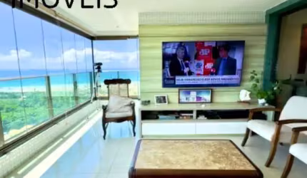 Belíssimo Apartamento em Patamares (Salvador/BA): 3 Quartos (3 Suítes), Sala em 3 Ambientes, Varandão, Vista Mar, 3 Vagas, 149m², Super Infraestrutura