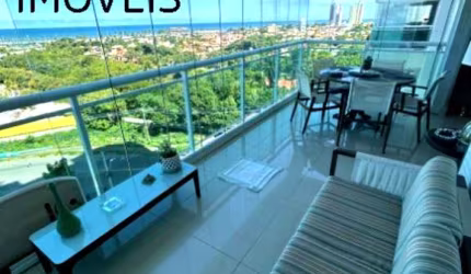 OPORTUNIDADE: Apartamento à venda em Piatã (Salvador/Ba), 4 Quartos, 4 suítes, Nascente, Vista mar, 2 Salas, 5 Banheiros, 144m², 3 Vagas de garagem,