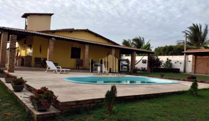 Casa com PIscina Final de Semana em Beberibe - Morro Branco - Chácara com 3 dormitórios para alugar, 900 m² por R$ 1.700,00