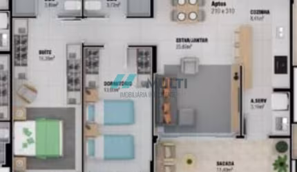 Apartamento novo com 2 dormitórios.