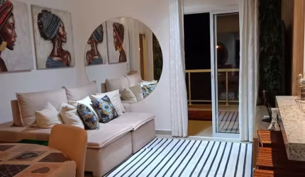 Uma cobertura com 3 dormitórios decorada à venda em Praia Grande- Ubatuba-SP
