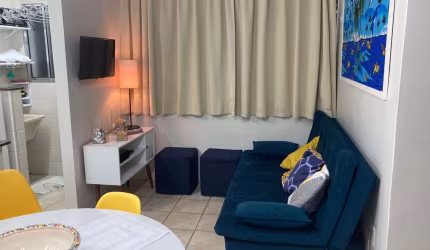 APARTAMENTO MOBILIADO COM 2 DORMITÓRIOS NA PRAIA GRANDE.