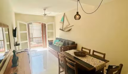 Apartamento duplex dois dormitórios mobiliado à venda na Praia Grande