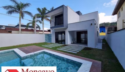Sobrado de alto padrão, novo, Recanto Verde Mar - Massaguaçu