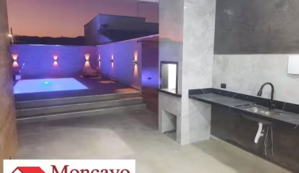 Sobrado novo, designer moderno-acabamento fino-Jd. das Palmeira