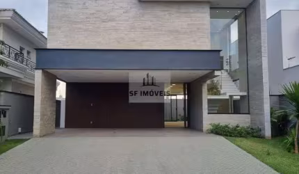 Belíssimo sobrado de 400m², 5 suítes com closet, à venda no Alphaville 1