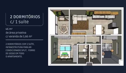 Apartamento com 2 dormitórios à venda, 46 m² por R$ 415.000,00 - Pirangi do Norte (Distrito Litoral) - Parnamirim/RN