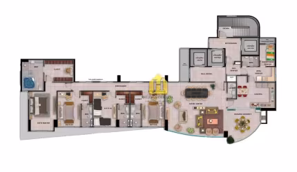 Apartamento com 4 suítes à venda, 233 m² por R$ 2.250.228 - Areia Preta - Natal/RN